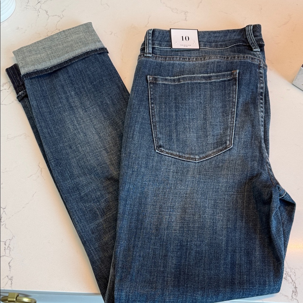 White House Black Market Dark Blue Straight Leg Jeans